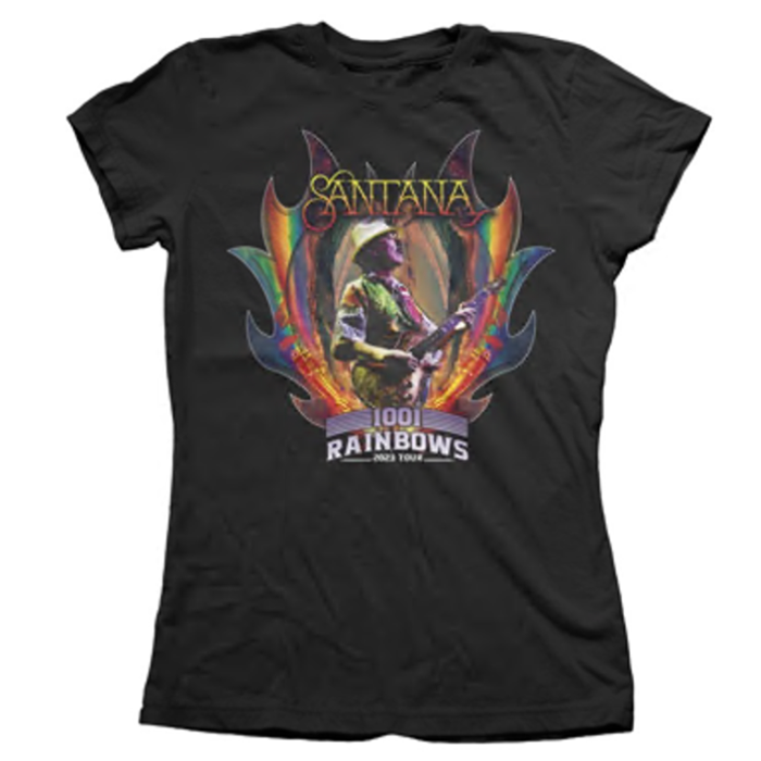 1001 Rainbows Tour - Black Womens Tee