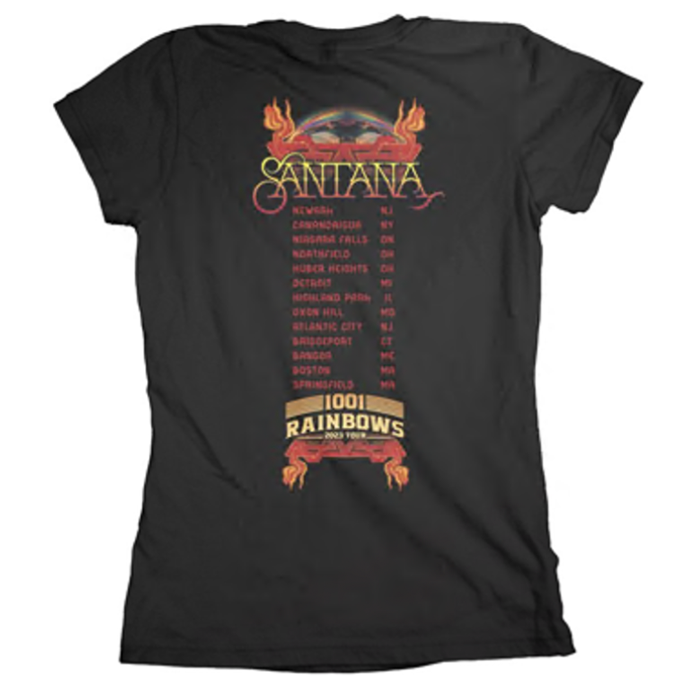 1001 Rainbows Tour - Black Womens Tee