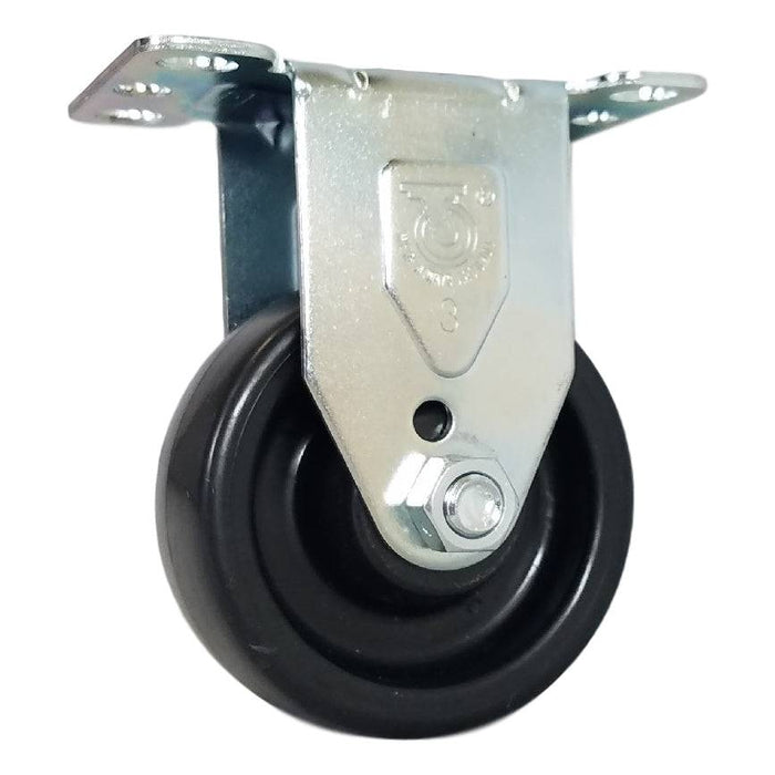3" x 1-1/4" Polyolefin Wheel Rigid Caster Stainless Steel - Durable Superior Casters