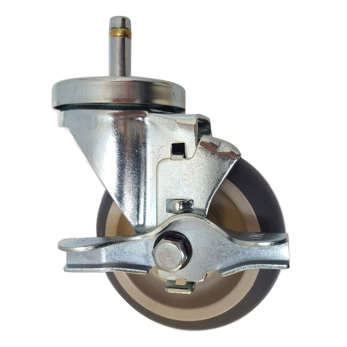 4" x 1-1/4" Thermo-Pro Swivel Grip Ring Stem Caster (7/16") - Durable Superior Casters - product view 2