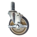 5" x 1-1/4" Thermo-Pro Wheel Square Swivel Stem Caster W/ Brake - Durable Superior Casters
