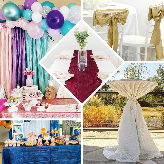 Colorful party decorations with table setups and balloons for a festive event.