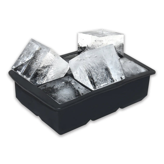 6 Cavity Large Clear Ice Cube Silicone Tray