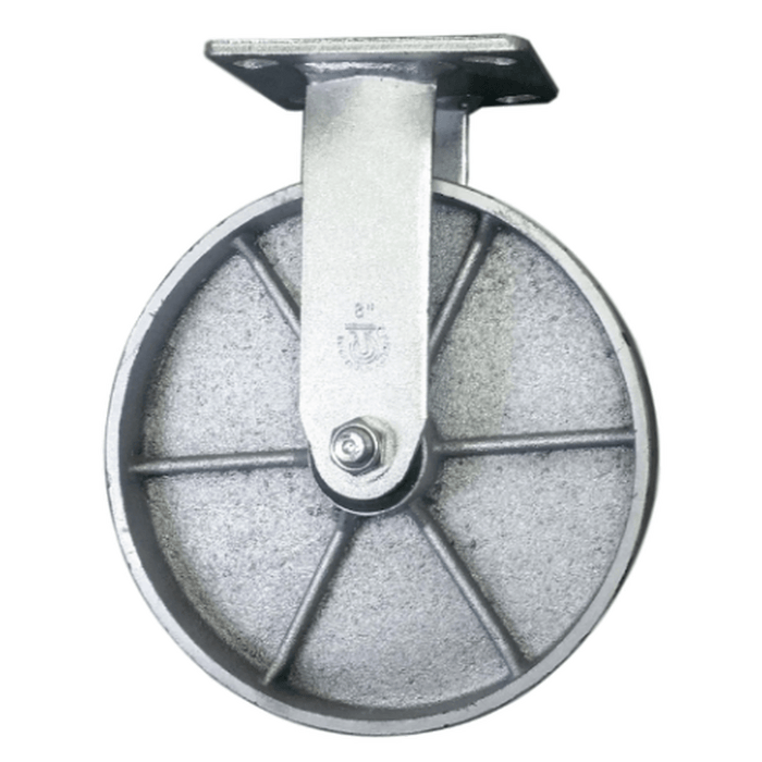 8" x 2" Semi-Steel Wheel Rigid Caster - Durable Superior Casters