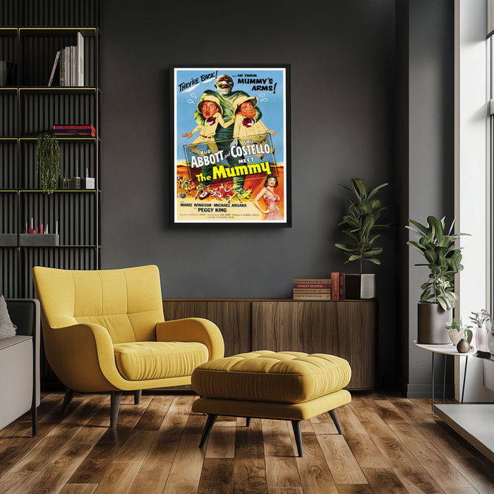 "Abbott And Costello Meet The Mummy" (1955) Framed Movie Poster