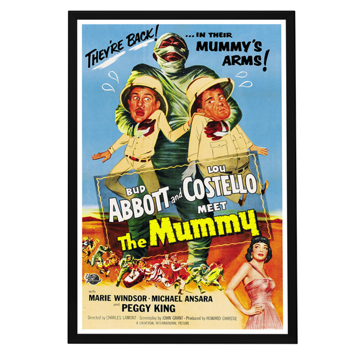 "Abbott And Costello Meet The Mummy" (1955) Framed Movie Poster