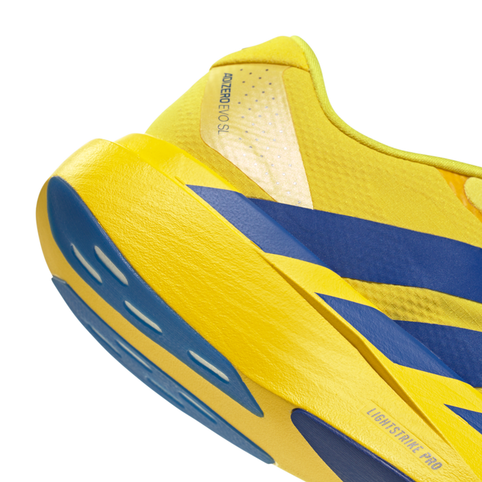 adidas Adizero Evo SL Running Shoes | Yellow / Royal Blue / Iron Metallic | Men's