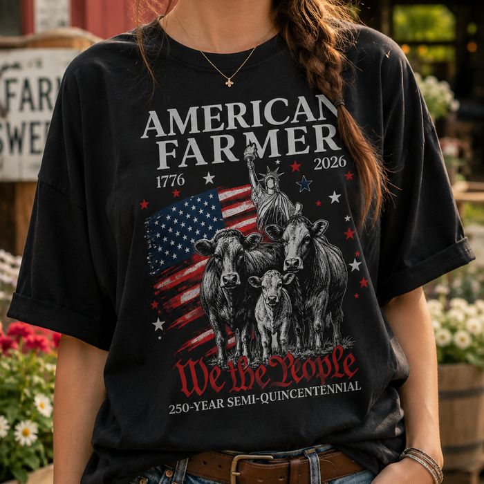 American Farmer 250th, We the people,  4th of July Patriotic Gifts Unisex T-Shirt