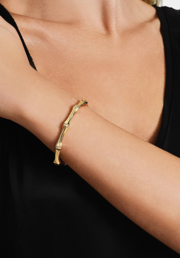 Anabel Aram Bamboo Hinged Bangle