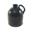 Antique American Redware Small Dark Brown Glazed Jug 1 Quart