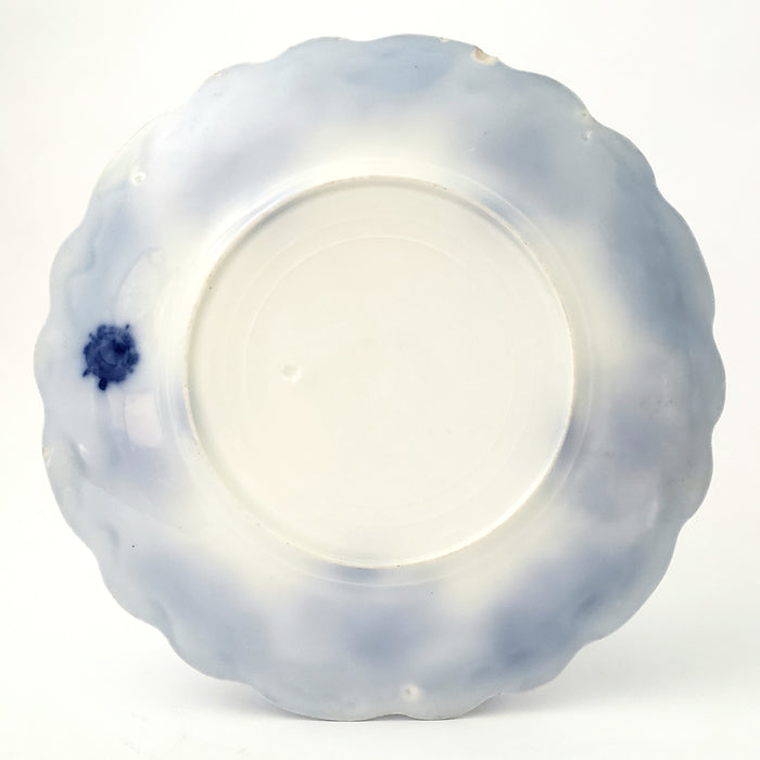 Antique English Flow Blue Dinner Plate OSBORNE Not Perfect