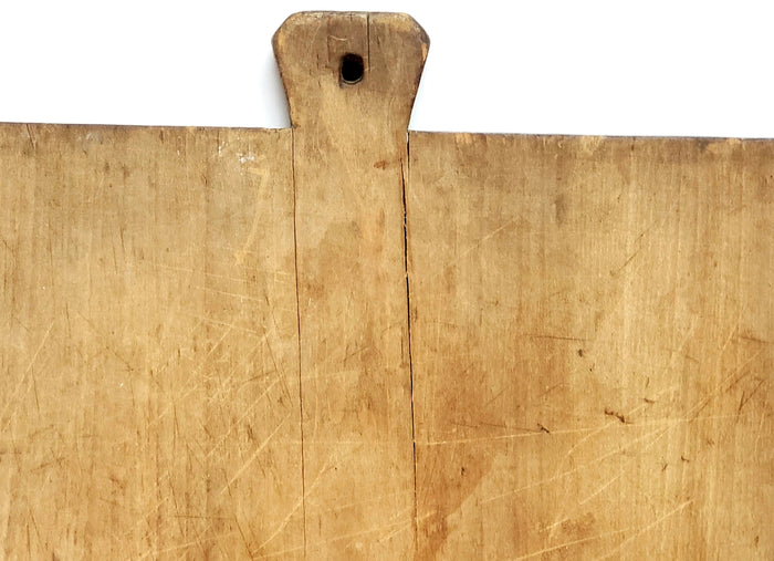Antique Extra Large 5 Pound Farmhouse Dough Cutting Board w/ Handle