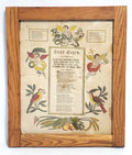 Antique Framed Pennsylvania German Fraktur, HAUS SEGEN - House of Blessing c. 1800's