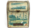 Antique General Store Counter Spice Mustard Bin w/ Litho Nautical Scene
