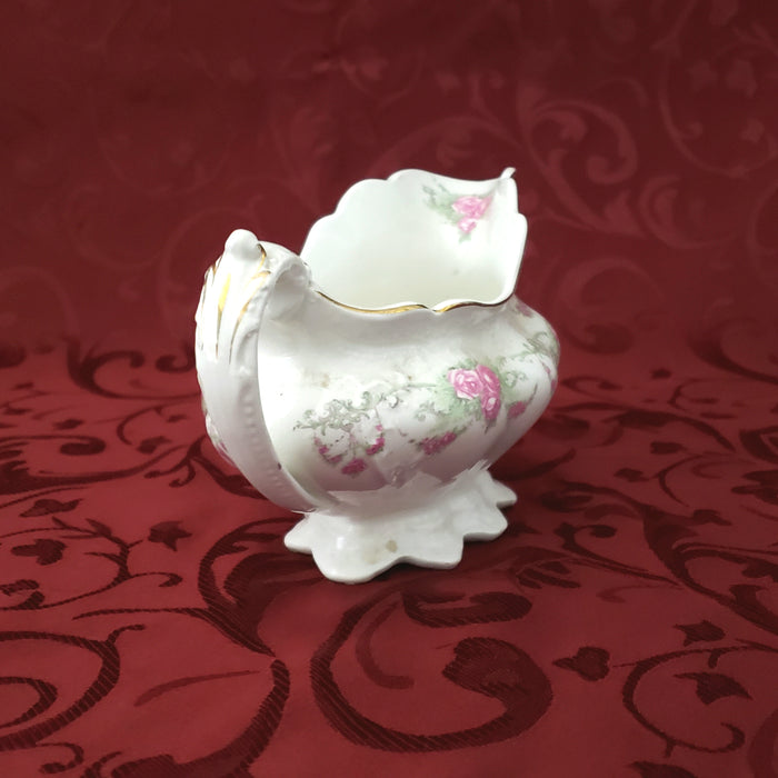 Antique Gravy Boat Pink Roses and Swags by Johnson Brothers England ~ 1891-1920