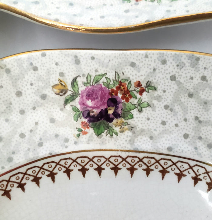 Antique Hand Painted Plates Set of 6 Made for Tiffany NY by Booths Ltd England