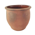 Antique Pennsylvania Redware 1 Gal Crock Dark Pumpkin Interior Glazed Unglazed Exterior