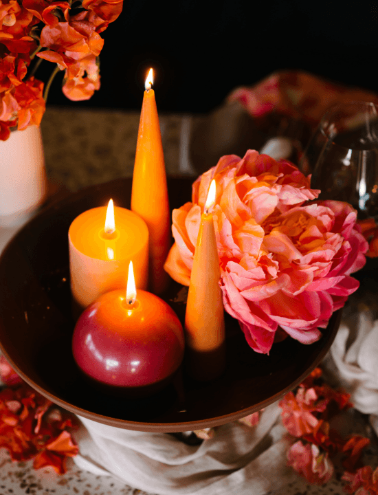 Antique Pink 4cm x 20cm Cone Candle Pack of 1