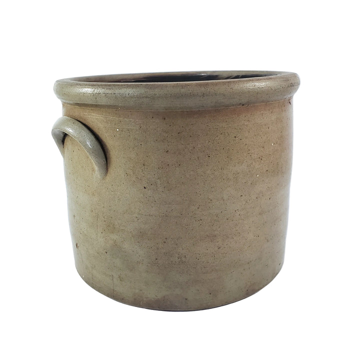 Antique Salt Glazed Stoneware Crock 1 Gallon Double Handles