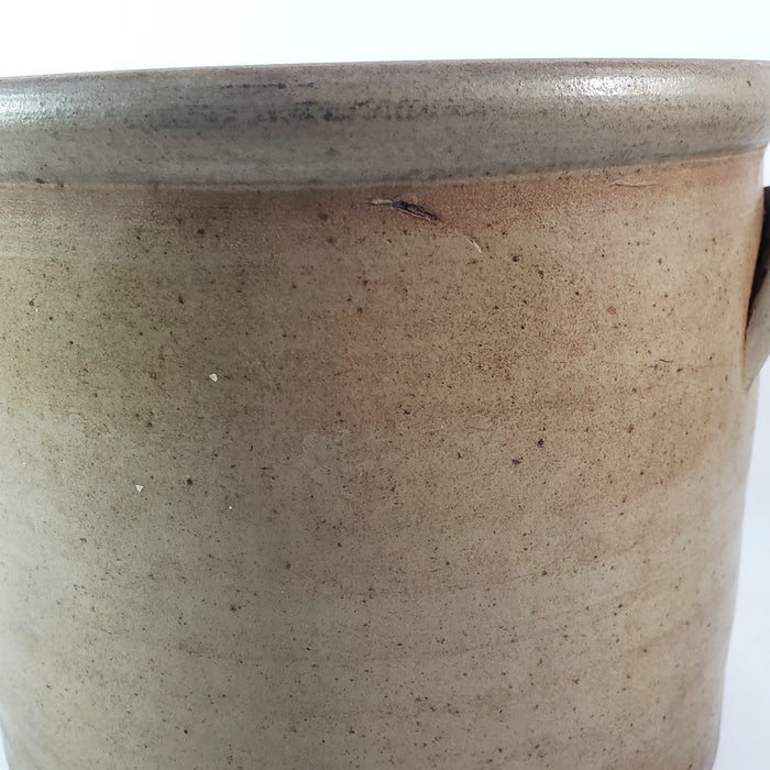 Antique Salt Glazed Stoneware Crock 1 Gallon Double Handles