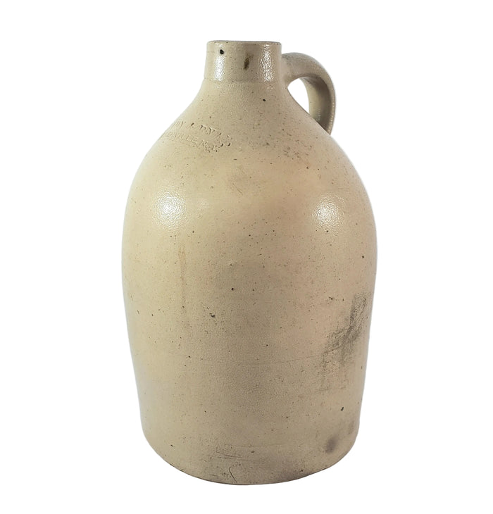 Antique Salt Glazed Stoneware Jug 1 Gallon Brady & Ryan Ellenville New York