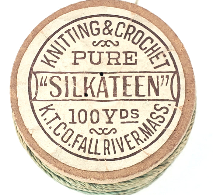 Antique Silkateen Cotton Knitting & Crochet Thread, 16 Spools by K.T. Co. Fall River