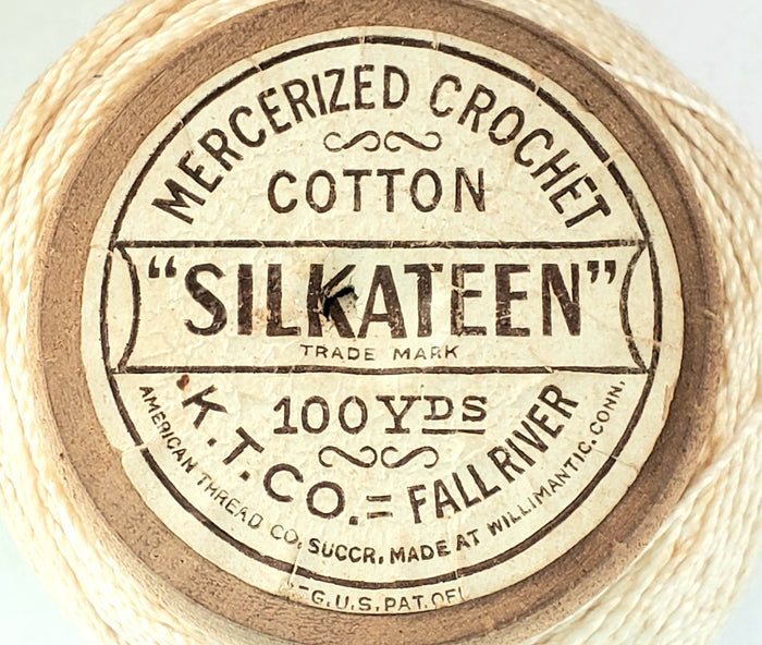Antique Silkateen Cotton Knitting & Crochet Thread, 16 Spools by K.T. Co. Fall River