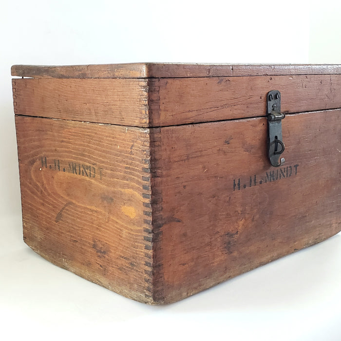 Antique Wooden Cash - Document Box, Tool Box w/ Drawer Tray, ca. 1900-1920's