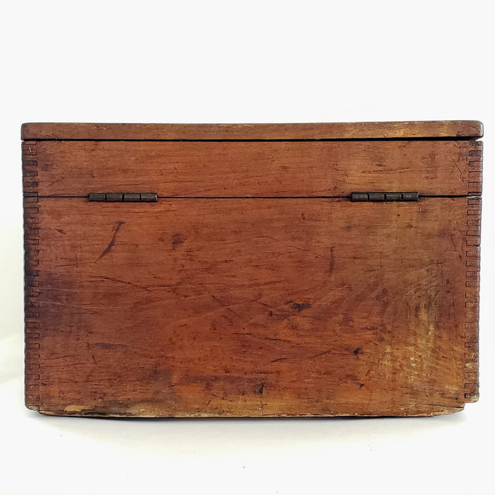 Antique Wooden Cash - Document Box, Tool Box w/ Drawer Tray, ca. 1900-1920's