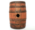 Antique Wooden Keg - Iron Banded Rundlet, Powder Keg, Barrel w/ Original Red Paint
