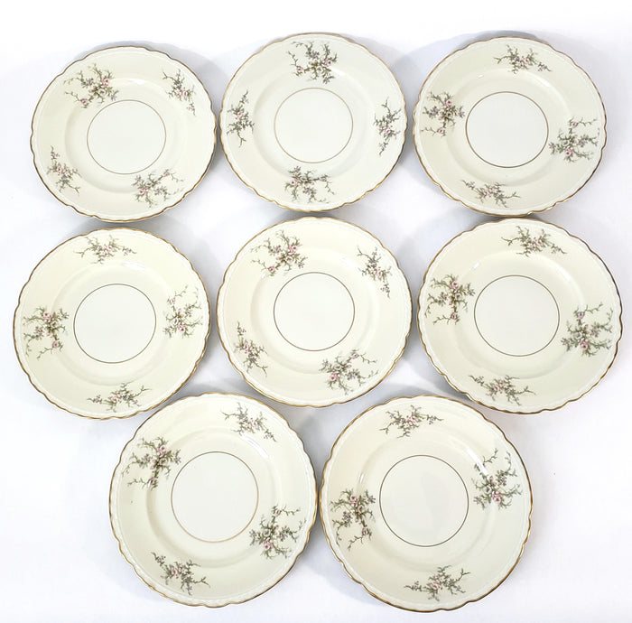 Arcadian OLD ROSE Salad Plate Set of 8 Newark, New York 1950s-1960s