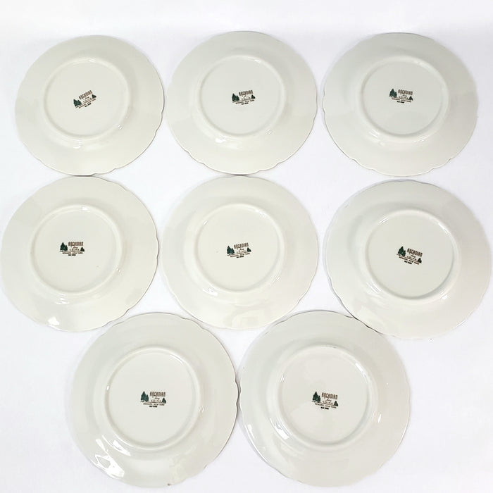 Arcadian OLD ROSE Salad Plate Set of 8 Newark, New York 1950s-1960s