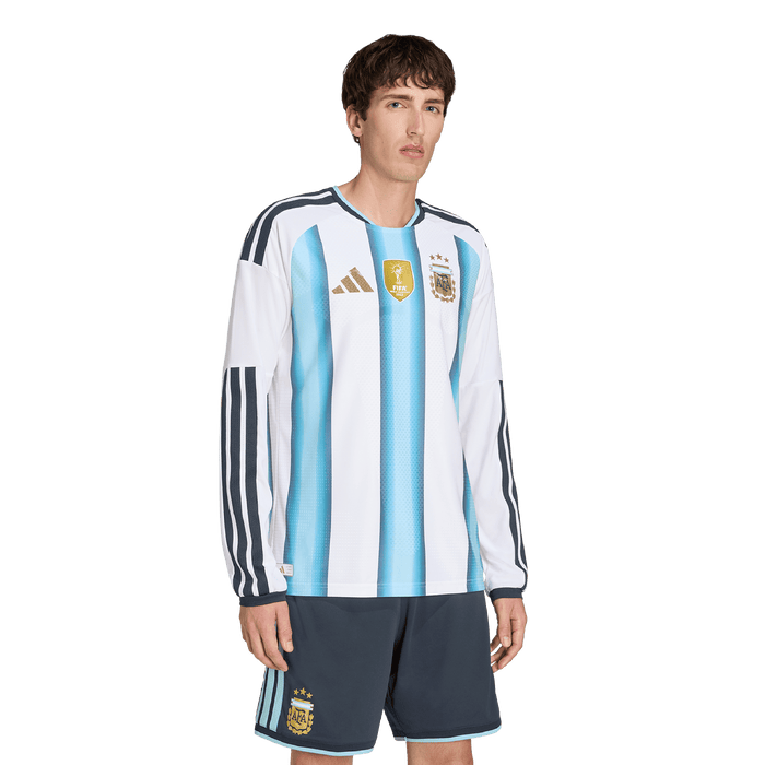 adidas Argentina 26 Authentic Home Long Sleeve Jersey | Ice Blue / White | Men's