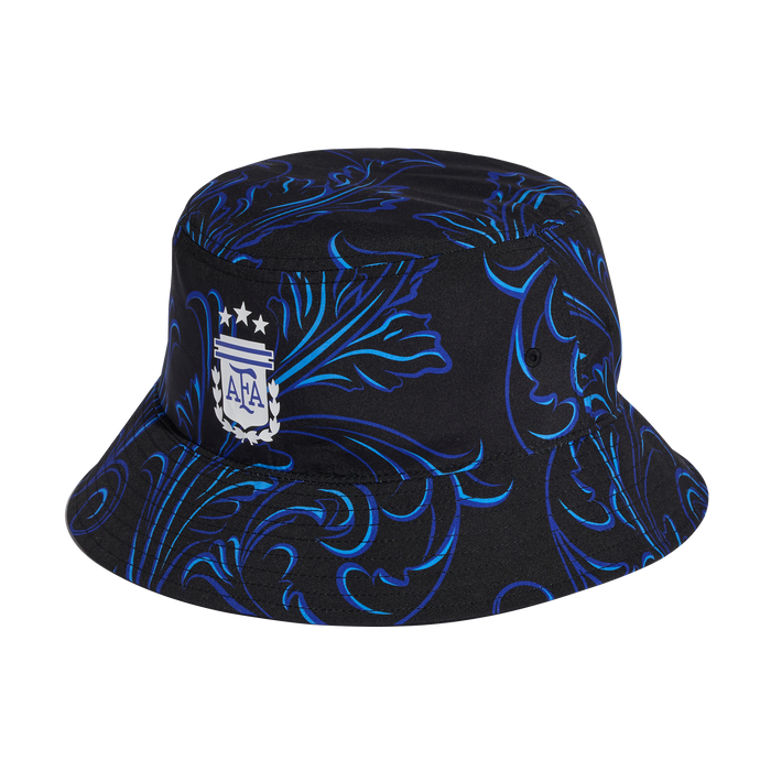 adidas Argentina 26 Bucket Hat | Black / Lucid Blue / White