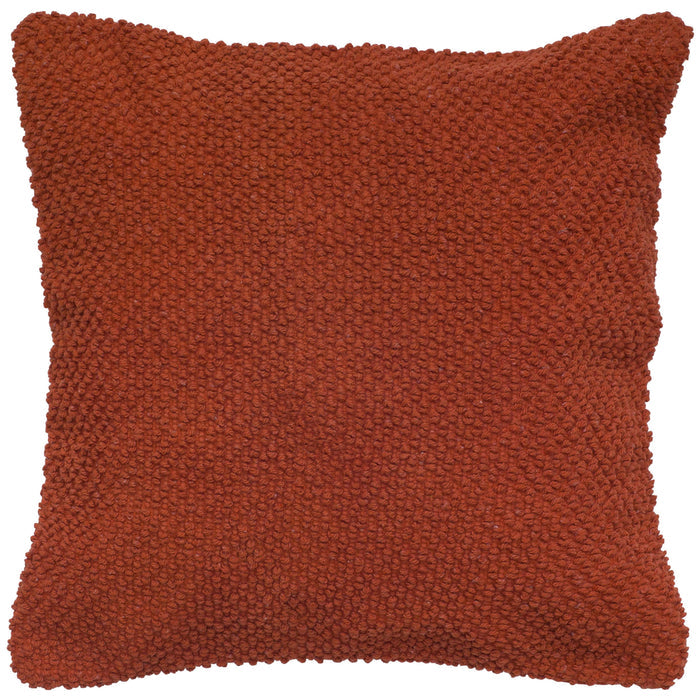 BØRSTING DARK ORANGE  SOLID URBAN FARMHOUSE THROW PILLOW