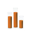 Baked Clay 5cm Pillar in 5.8cm Glass, Lg - Set of 6