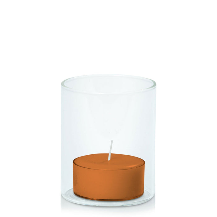 Baked Clay Tealight in 5.8cm x 7cm Glass - Set of 96