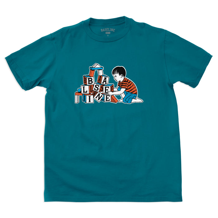 Baseline - Blockhead Tee (Oceanic/Red & Blue)