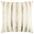 BEHRENS GOLD METALLIC STRIPE ART DECO THROW PILLOW