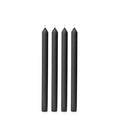 Black 30cm Dinner Candles Pack of 4