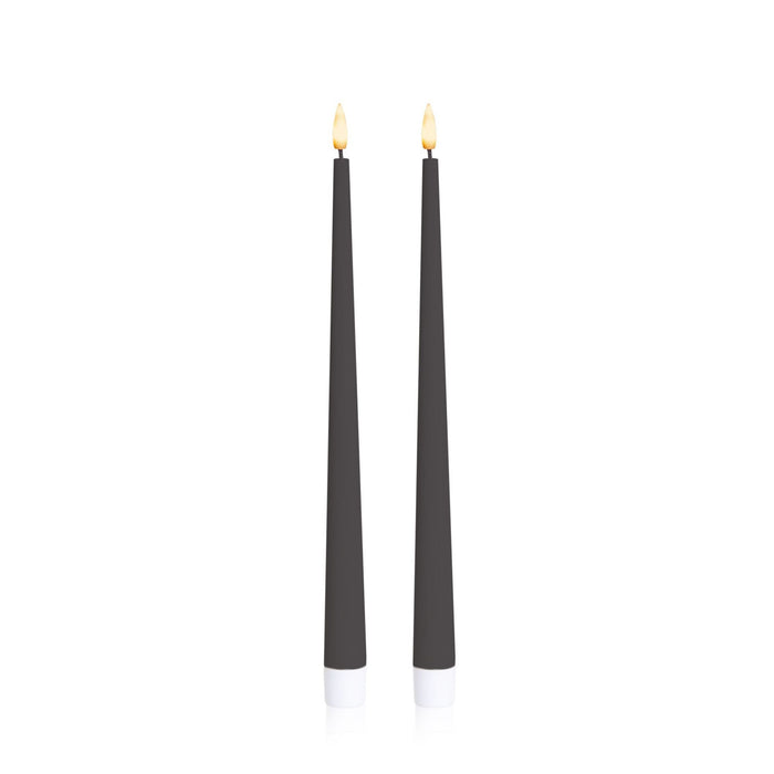 Black 31cm LED Taper Candles - Pack of 96