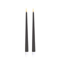 Black 31cm LED Taper Candles Pack of 2