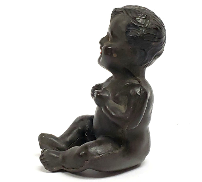 Black African Miniature Celluloid Doll, Unusual Form, Germany, Early Mark Pre 1921
