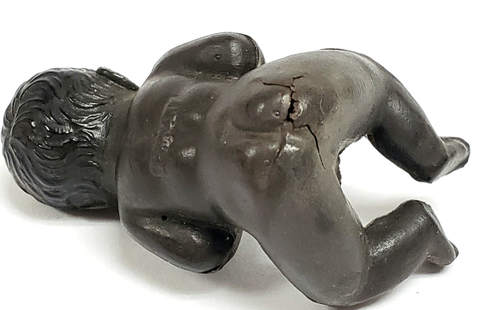 Black African Miniature Celluloid Doll, Unusual Form, Germany, Early Mark Pre 1921