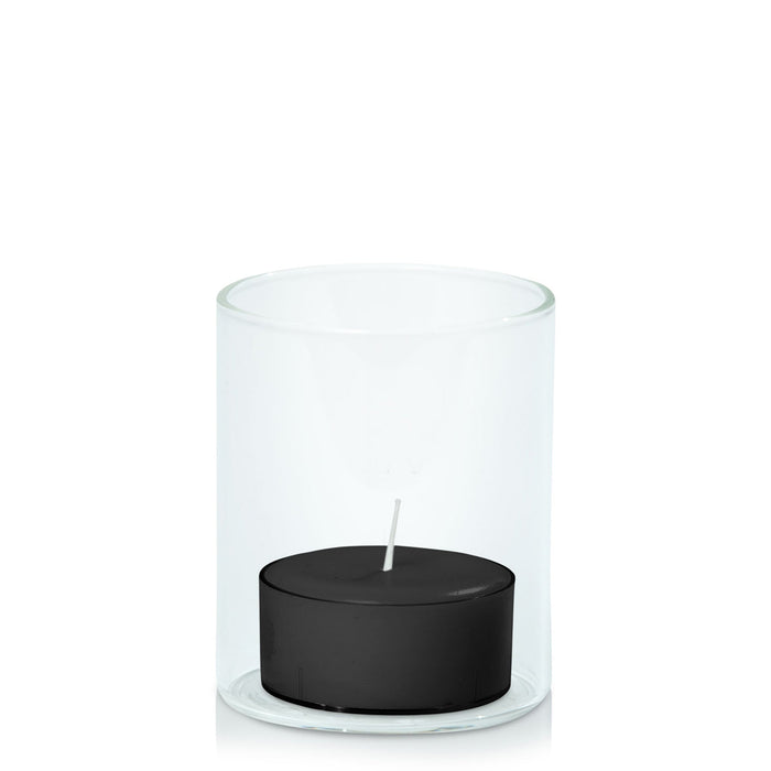 Black Tealight in 5.8cm x 7cm Glass - Set of 96