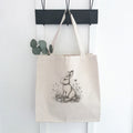 Black & White Bunny - Easter Canvas Tote Bag