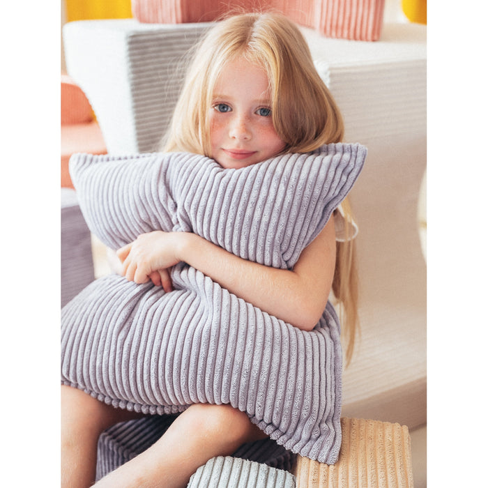 Blueberry Blue Block Cushion - Rugs by Roo
