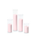 Blush Pink 5cm Pillar in 5.8cm Glass, Med - Set of 6