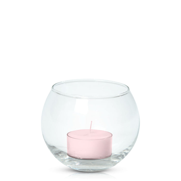 Blush Pink Tealight in Fishbowl Pack Pack of 24
