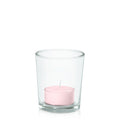 Blush Pink Tealight in Glass Votive Pack Pack of 24